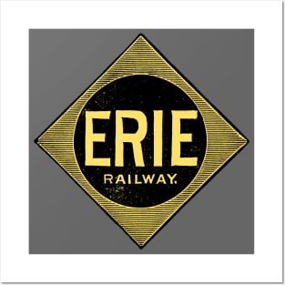 Rustic 1891 Erie Railway Logo Posters and Art